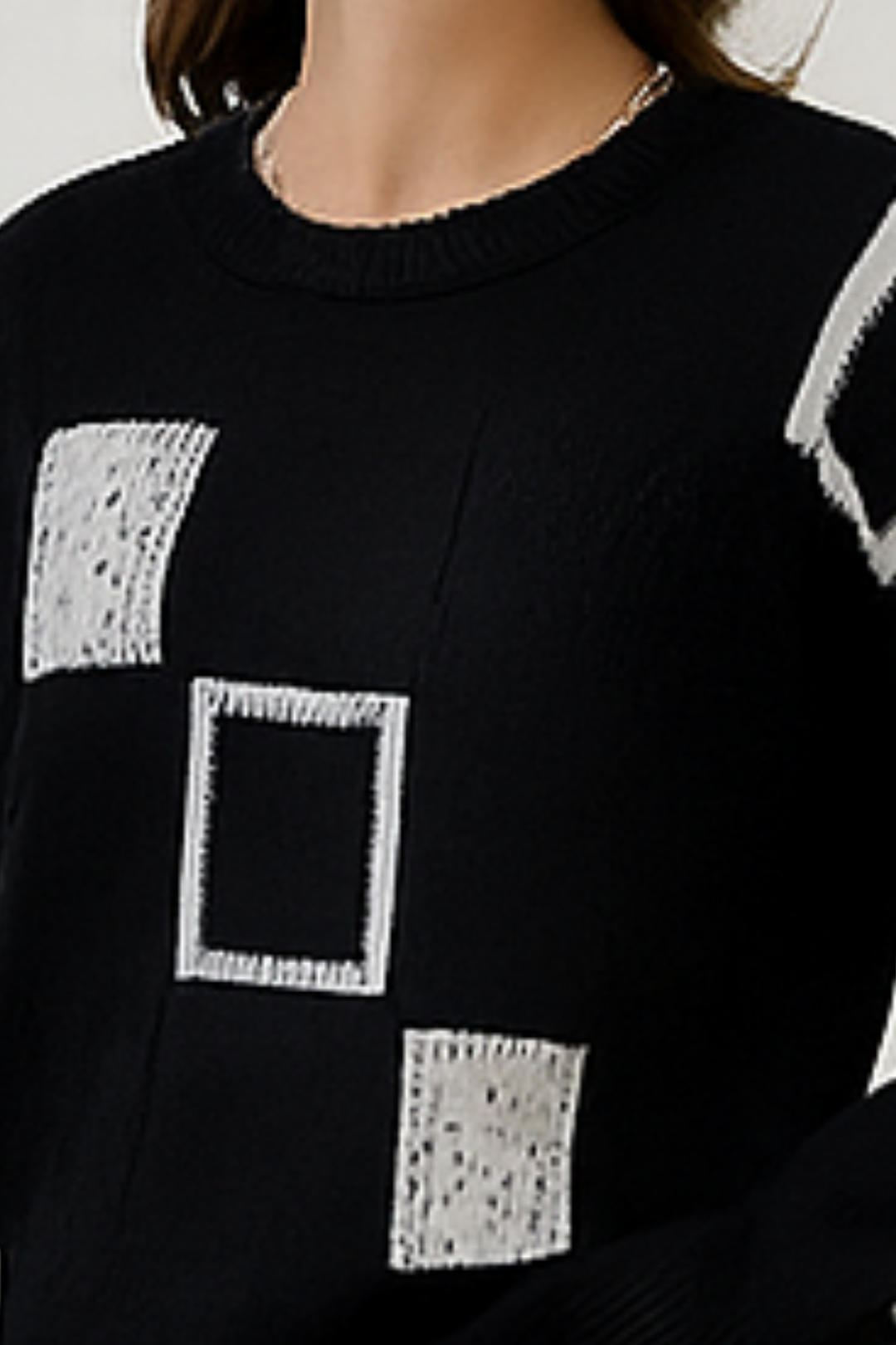 Ayla Strickpullover - Schwarz