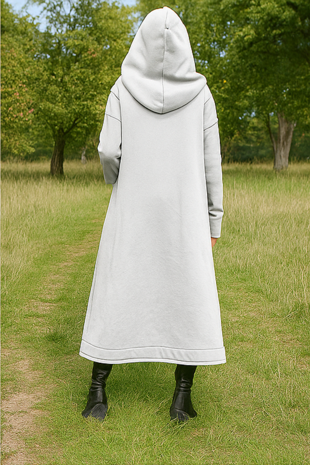 Nana Hoodie mit Reißverschluss - Weiß