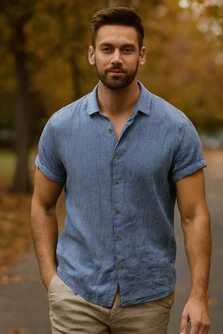 Clifford Leinenhemd - Blau