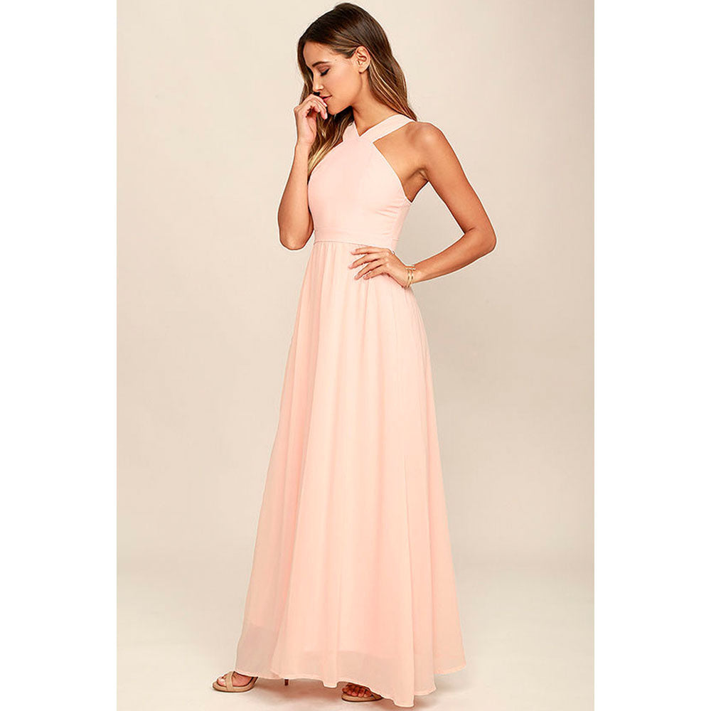 Sara – Weißes Midikleid mit überkreuztem Ausschnitt