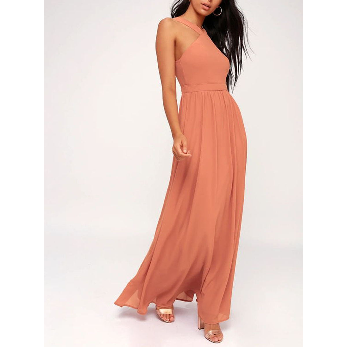 Sara – Weißes Midikleid mit überkreuztem Ausschnitt