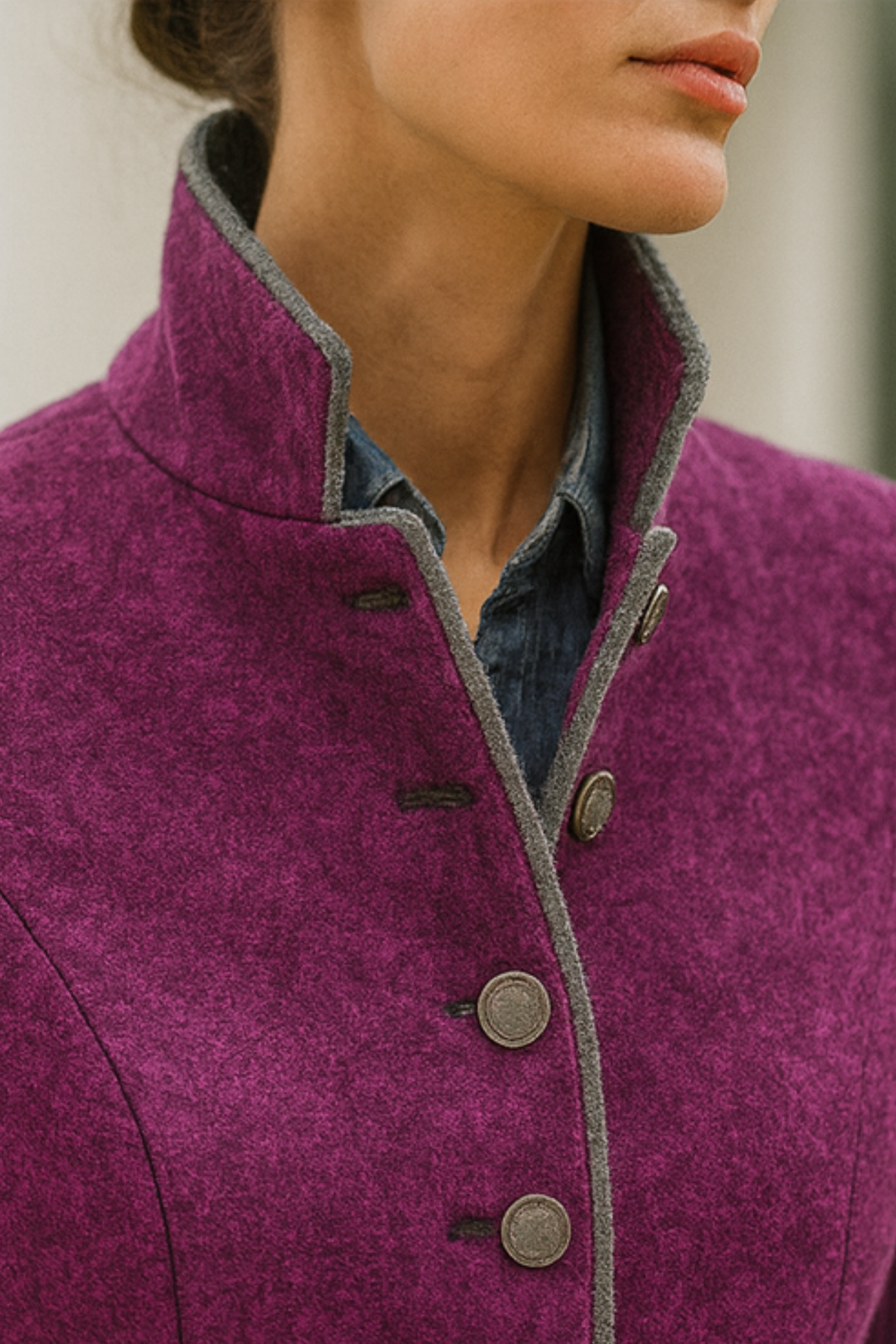 Valerie | Cardigan mit Hohem Kragen