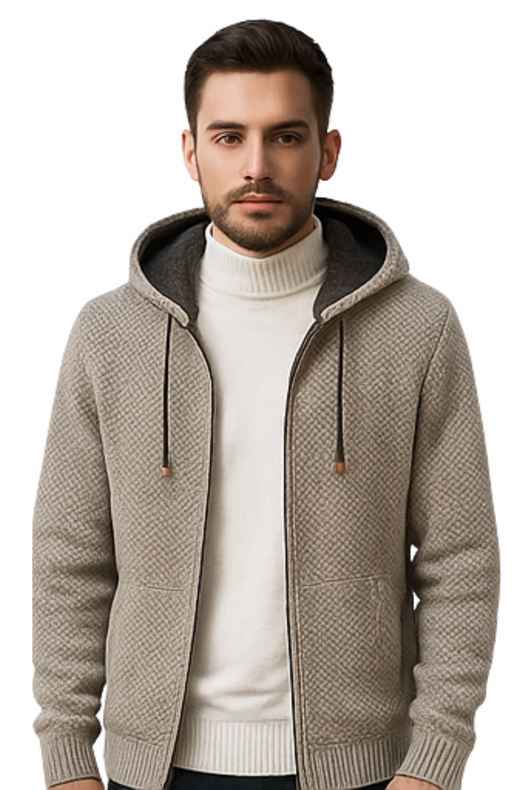 Henry Strick-Hoodie - Hellgrau