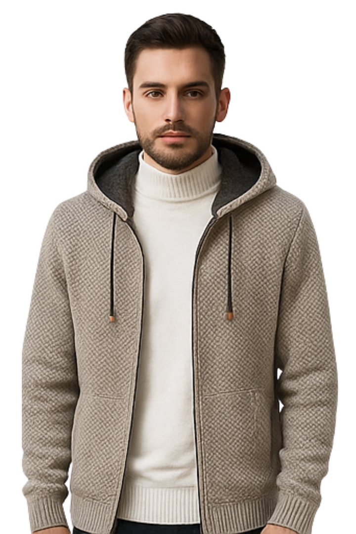 Henry Strick-Hoodie - Hellgrau