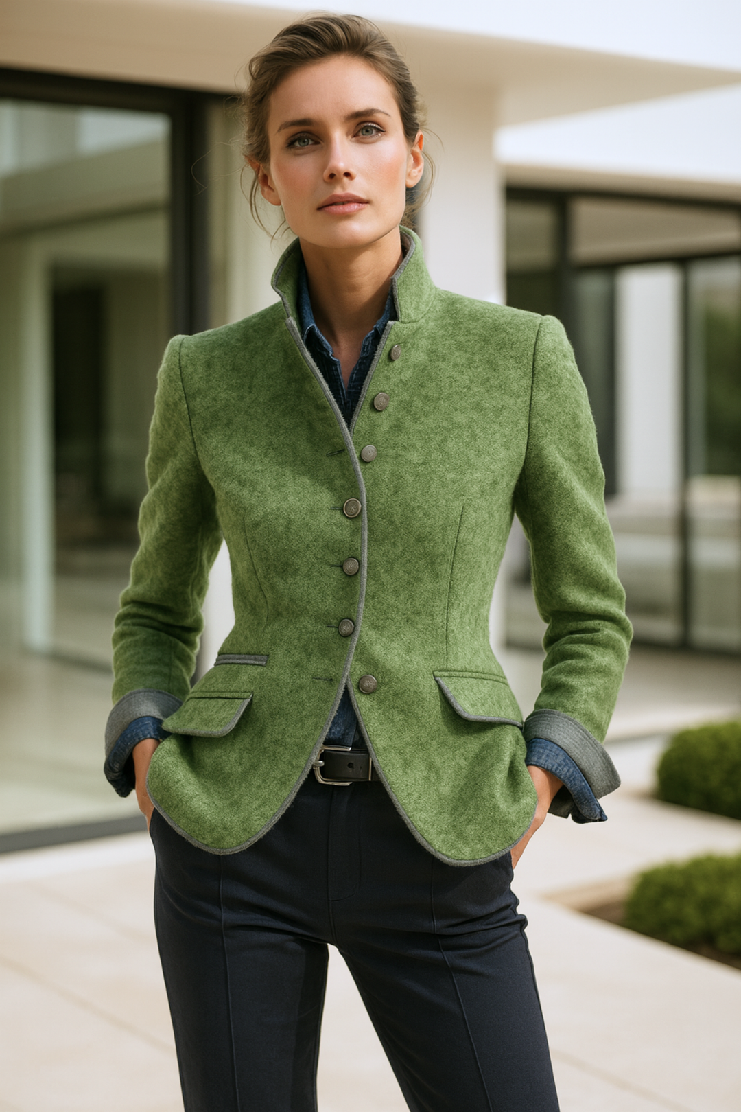 Valerie | Cardigan mit Hohem Kragen