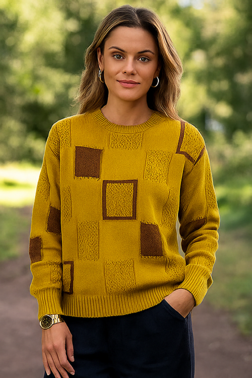 Ayla Strickpullover - Gelb