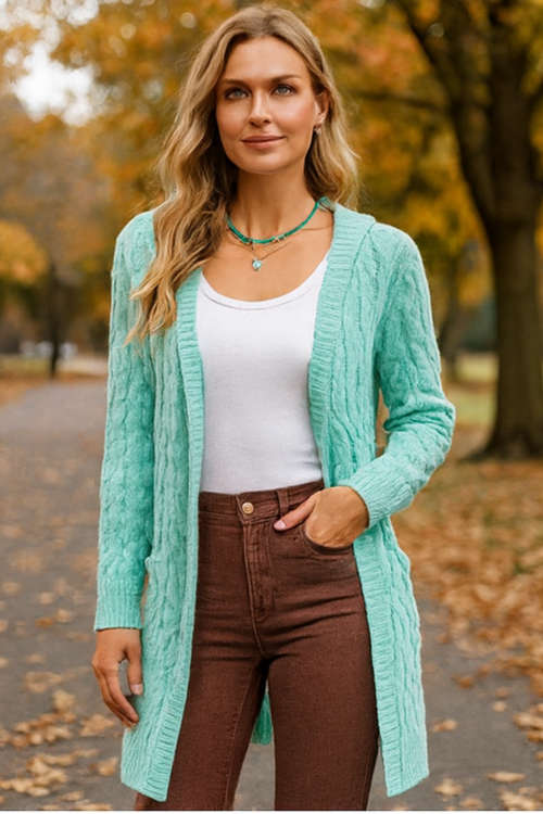 Darienne Komfortabler Cardigan - Minze