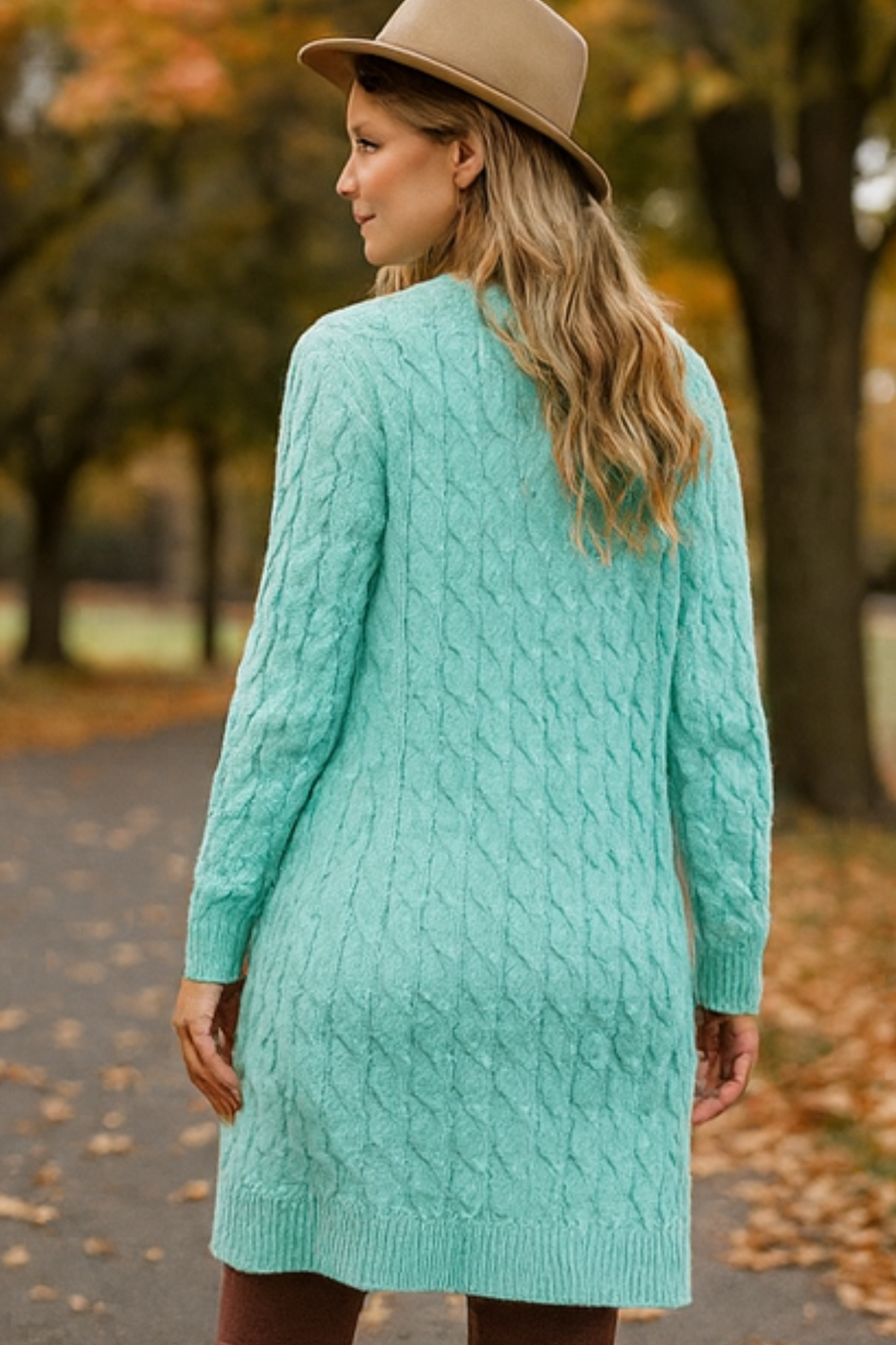 Darienne Comfortable Open-Front Knit Cardigan Soft