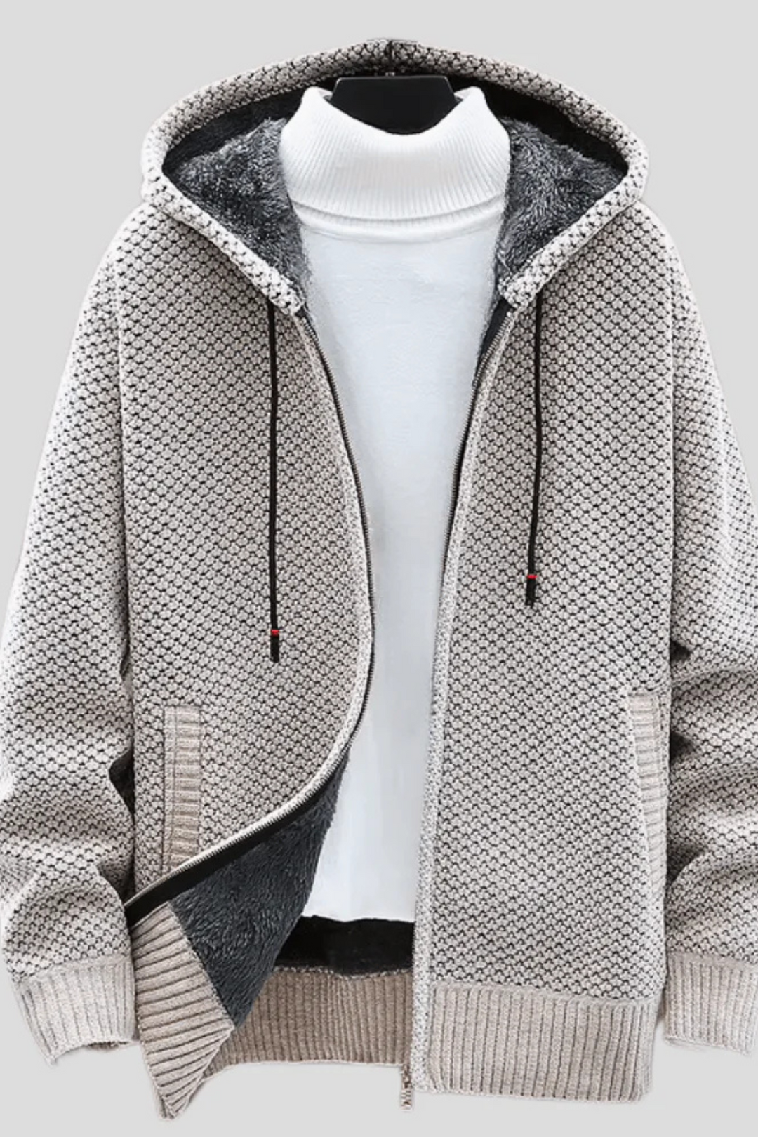 Henry Strick-Hoodie - Hellgrau