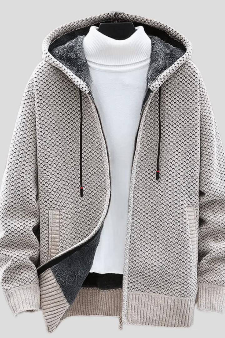 Henry Strick-Hoodie - Hellgrau