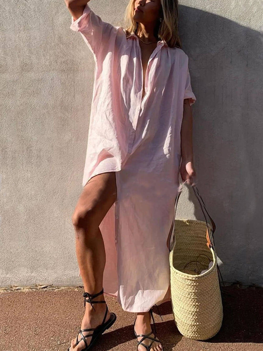 Jillian Relaxed Shirt Maxi Dress
