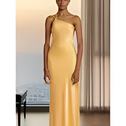 Mädchen ärmelloses, rückenfreies Kleid mit diagonaler Kragenform