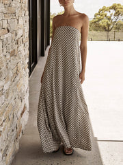 Bohemian Diamond Print Maxikleid