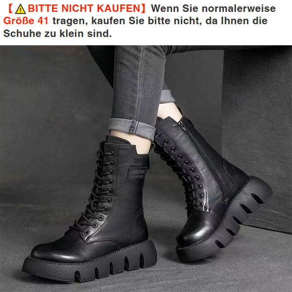Lena | Dicke Sohle Seitlicher Reißverschluss Damenstiefel