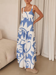 Bezauberndes Maxi-Kleid mit geometrischem Muster