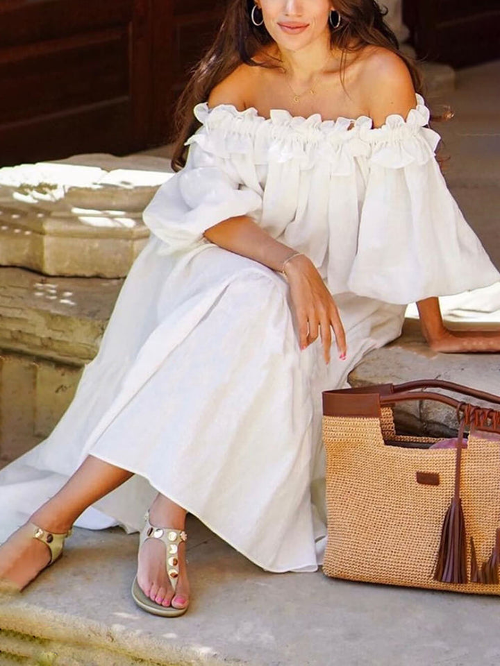 Giselle – Schickes schulterfreies Midikleid