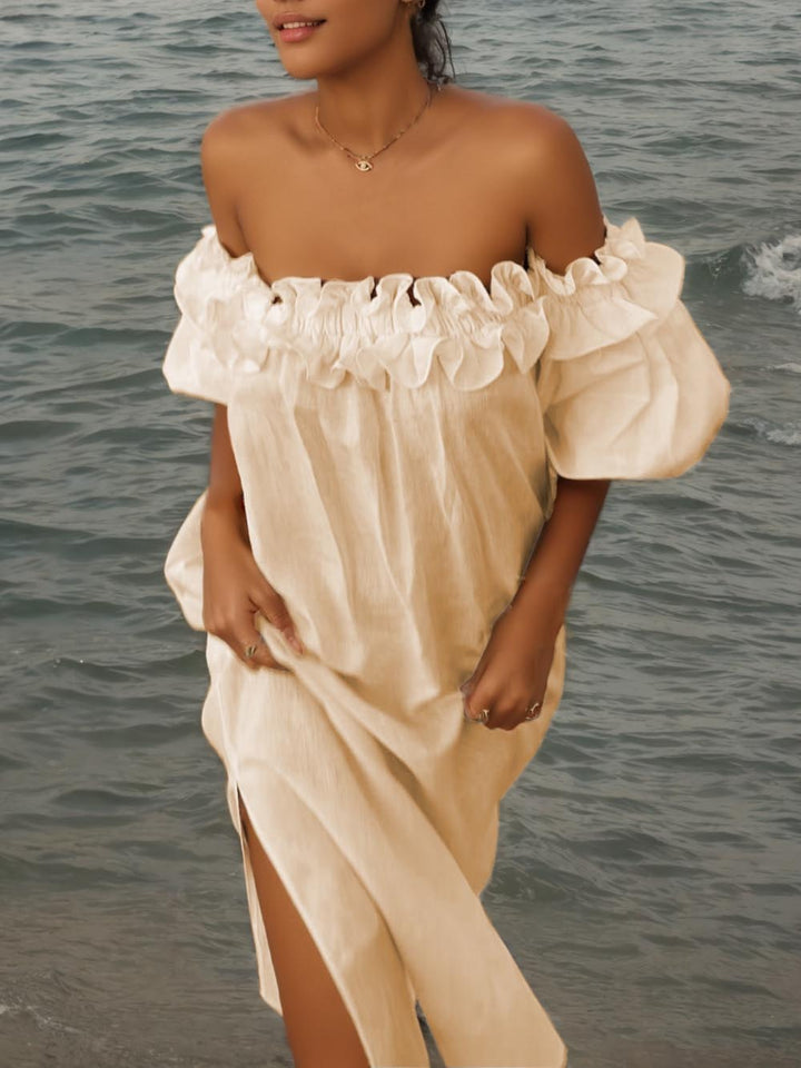 Giselle – Schickes schulterfreies Midikleid