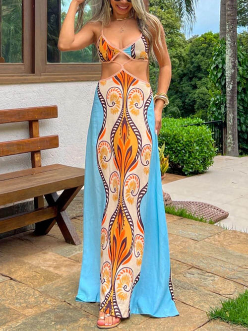 Exotisches Sommerurlaub-Trägerkleid