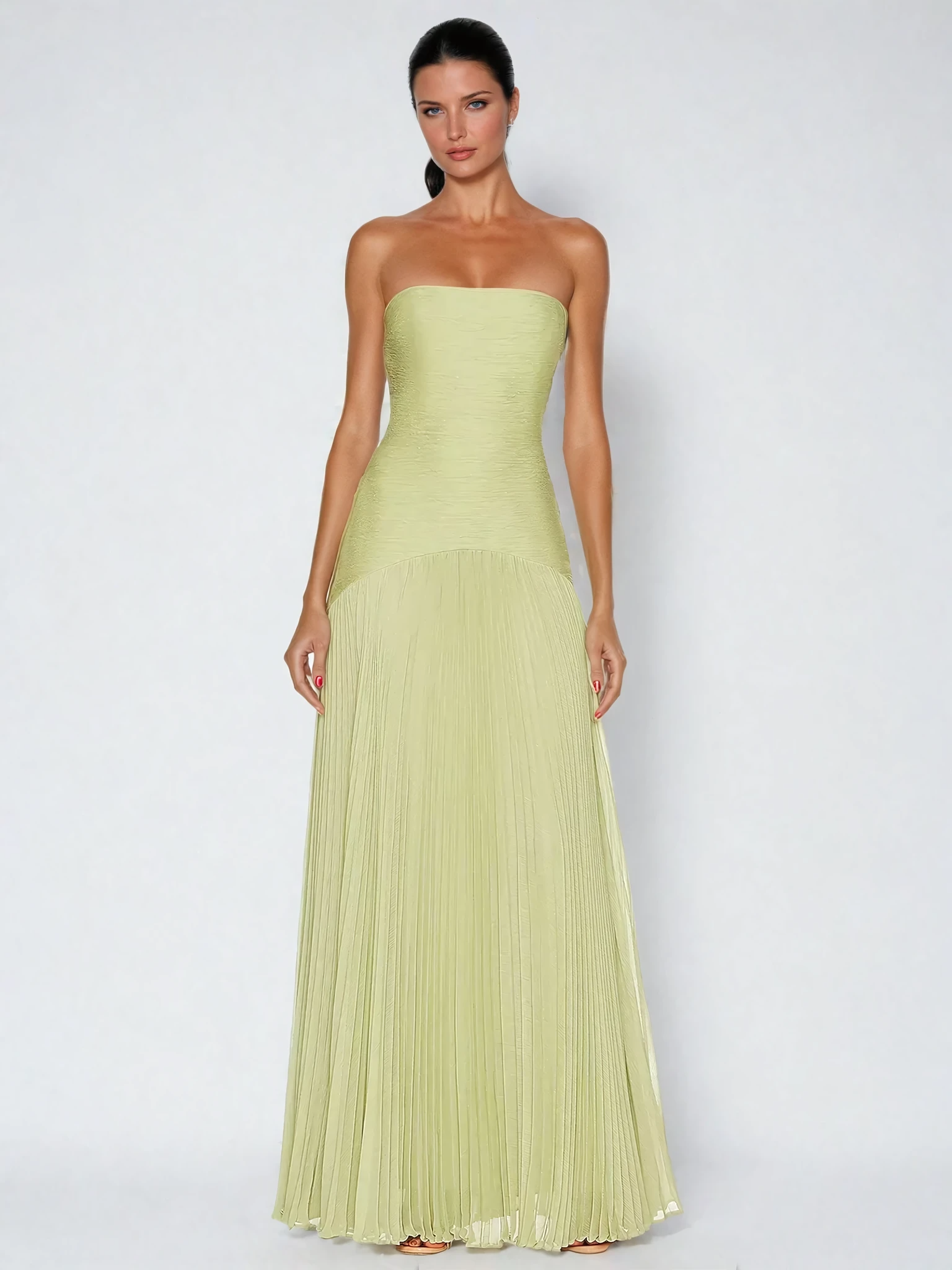 SABRINA | Ärmelloses Maxikleid mit tiefer Taille