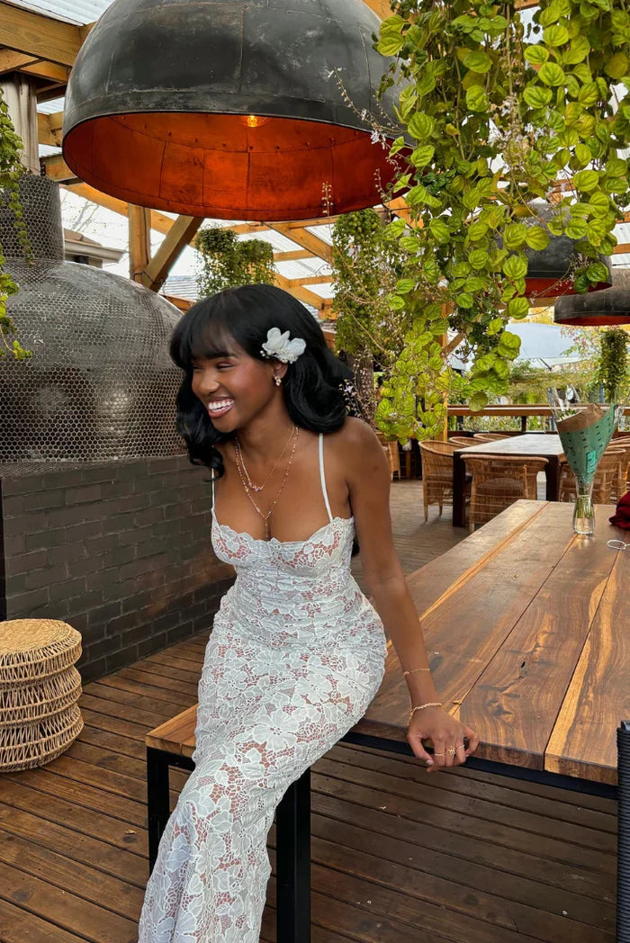 Polly | Spitzen-Maxikleid