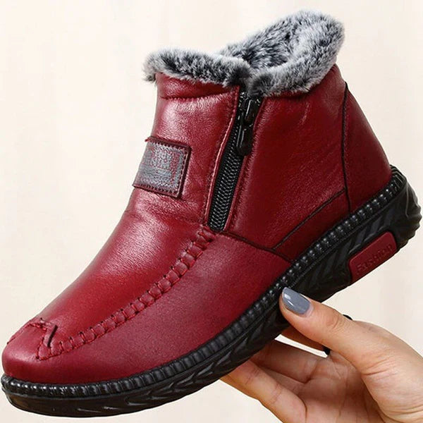 Rustan | Wasserdicht Rutschfest Baumwoll-Leder Stiefelette