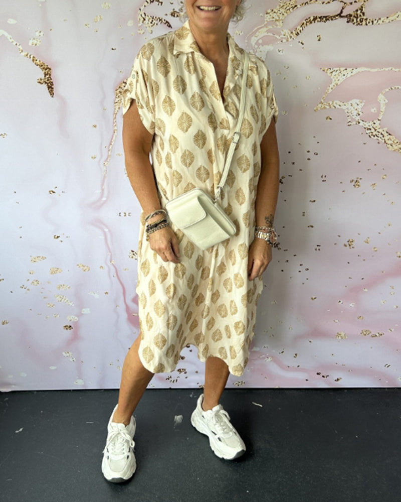 VanDeZaar® | Stilvolles Kleid mit V-Ausschnitt