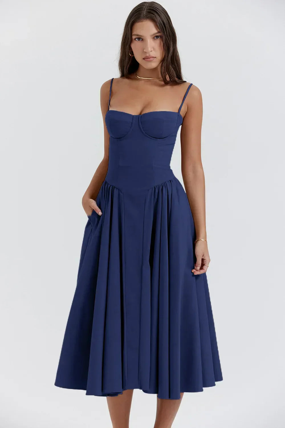 Michaela – Ärmelloses Midikleid