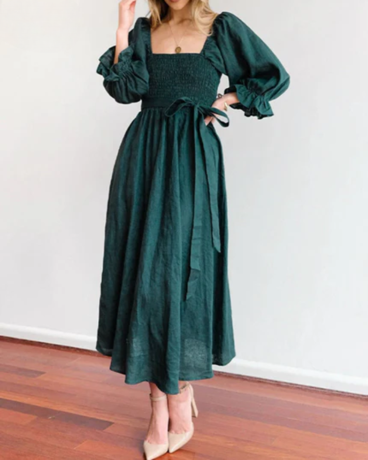 Diana | Kleid mit Rüschenärmeln