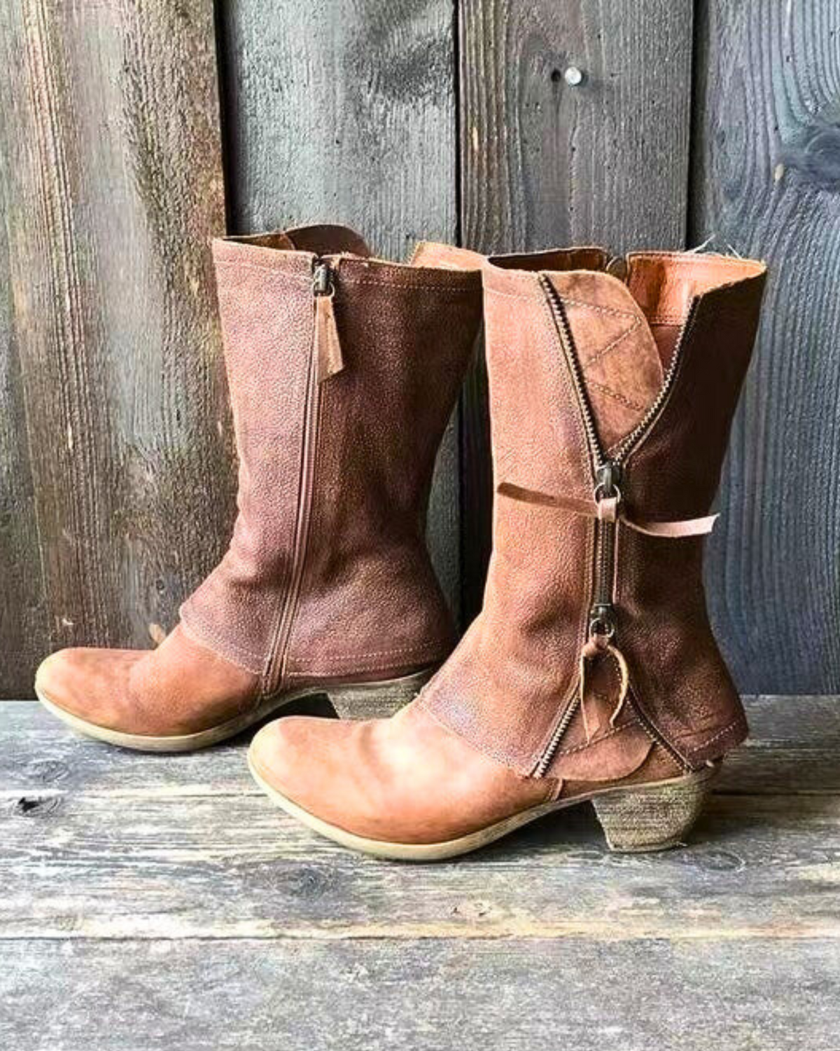 Vesna | Damen-Winter-Cowboystiefel mit Warmfutter und Absatz