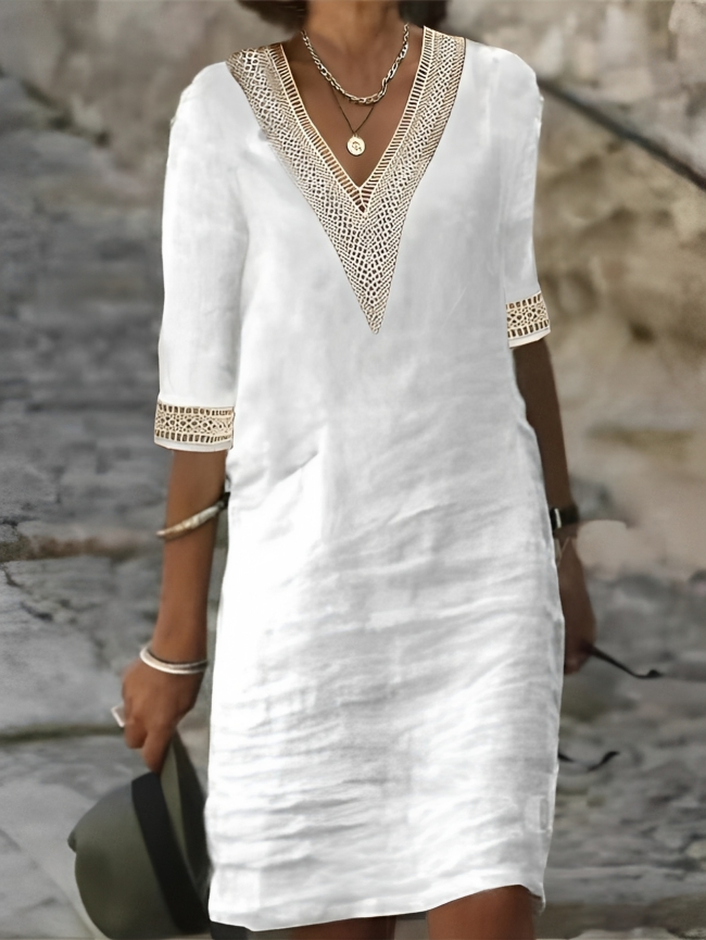 Julia | Kleid aus Leinen-Baumwolle