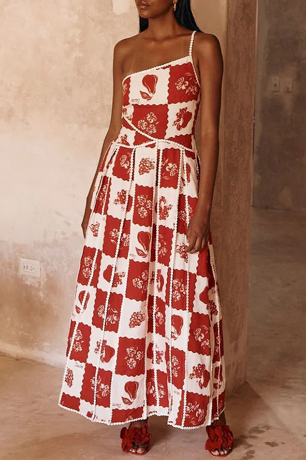 Bernadette – Elegantes ausgestelltes Kleid mit originalem Muster
