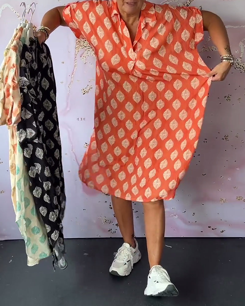 VanDeZaar® | Stilvolles Kleid mit V-Ausschnitt