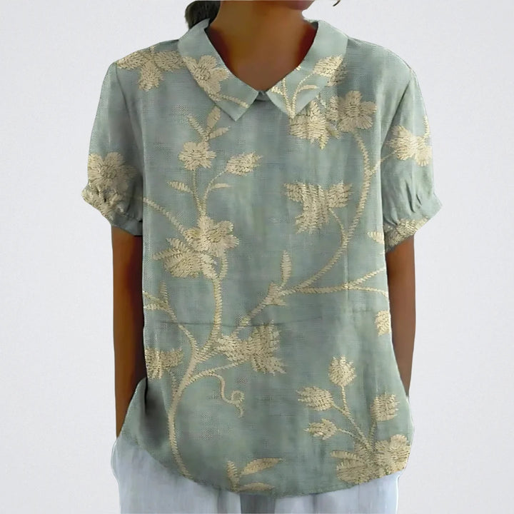 Lina | Elegante Bluse mit Blumendetail