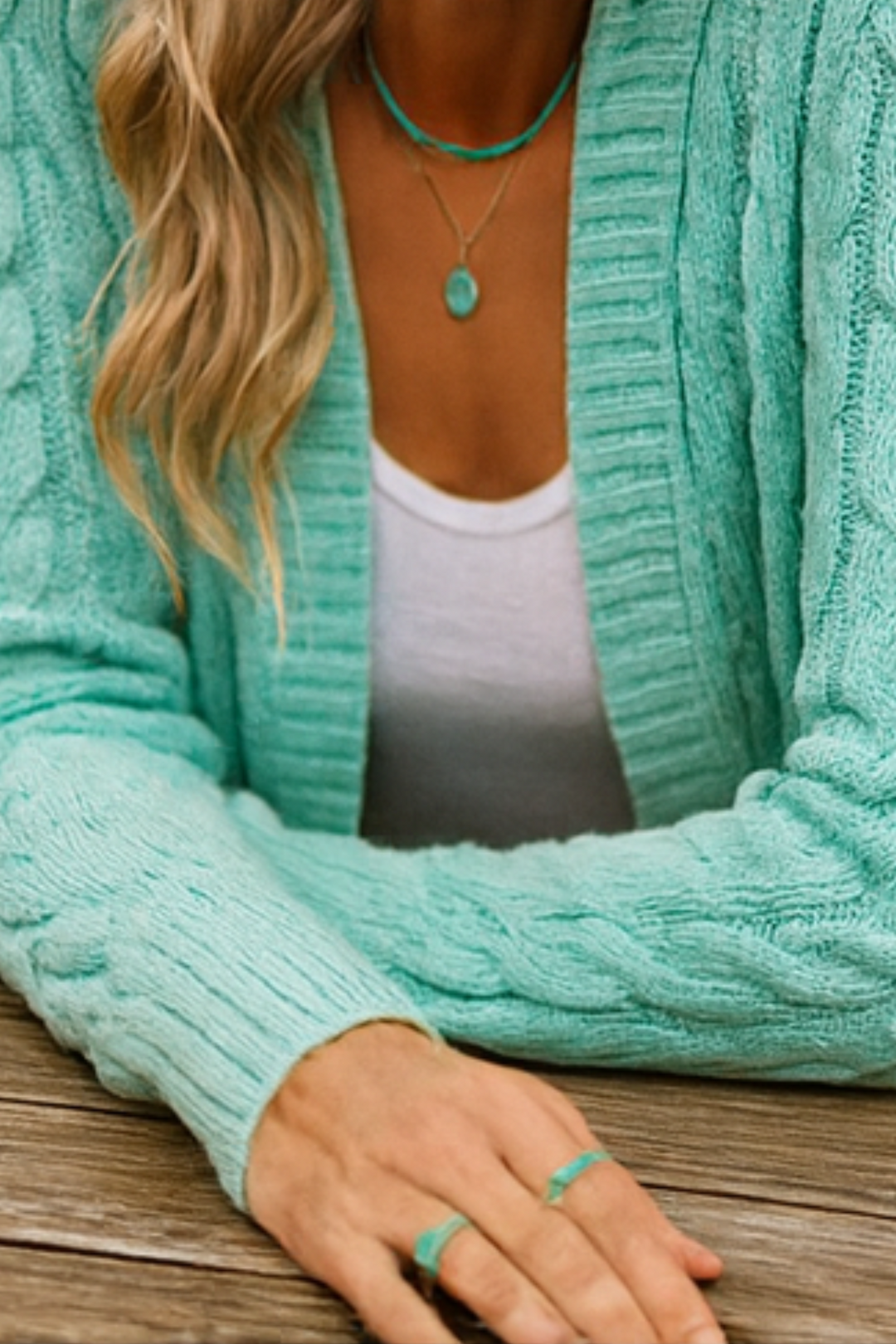 Darienne Komfortabler Cardigan - Minze