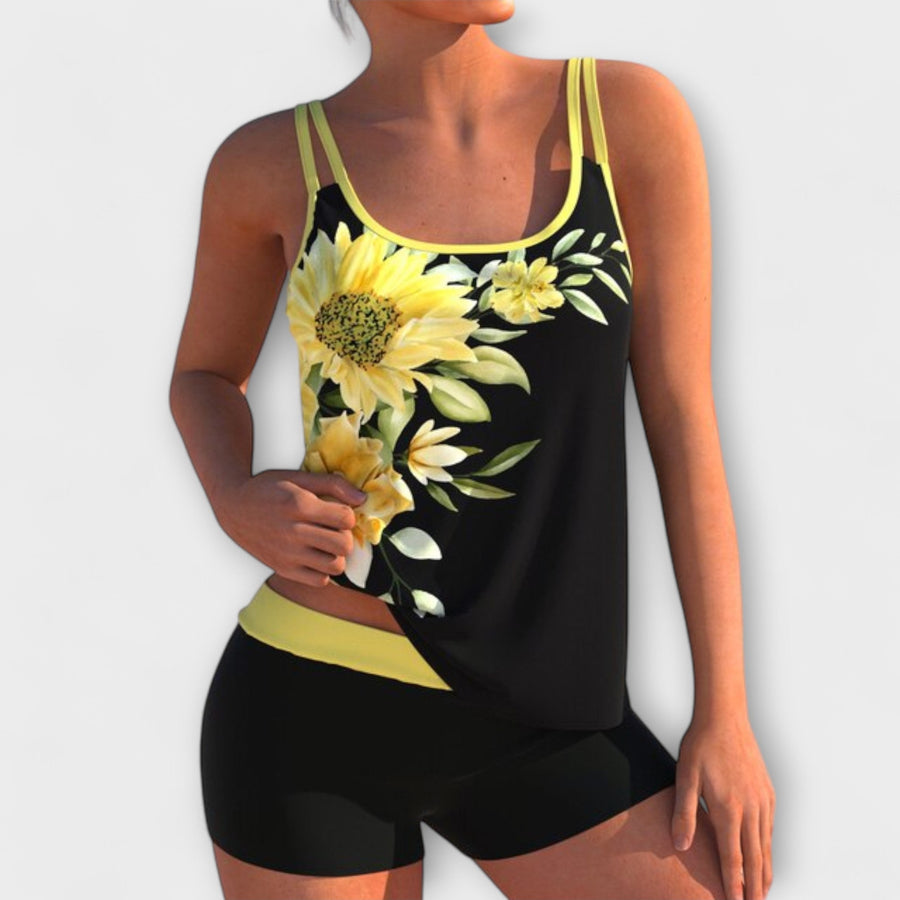 Alice Floral Tankini Designer Two-Piece Set for Women