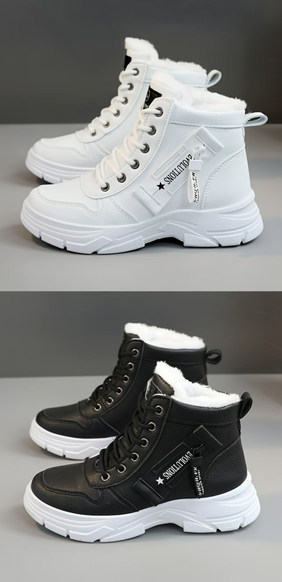 Coline | Gefütterte Plateausohle Schneestiefel