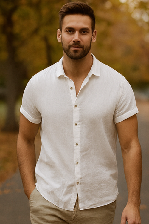 Clifford Leinenhemd - Weiß