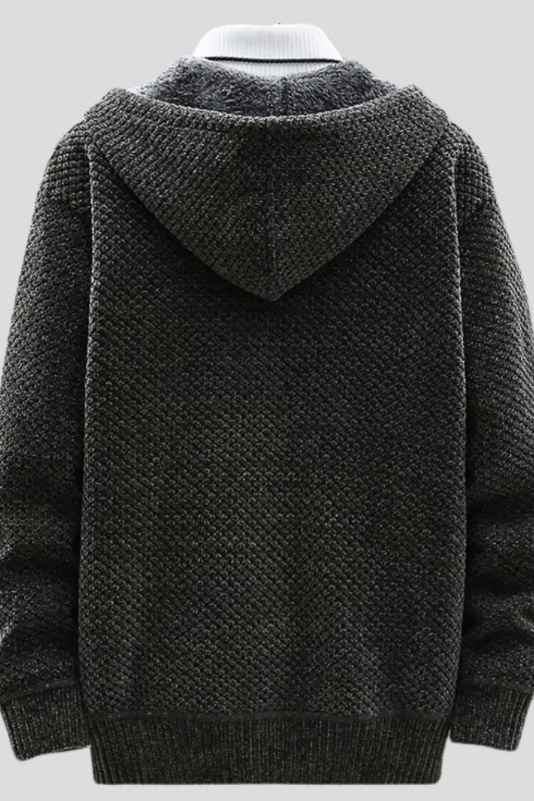 Henry Strick-Hoodie - Dunkelgrau