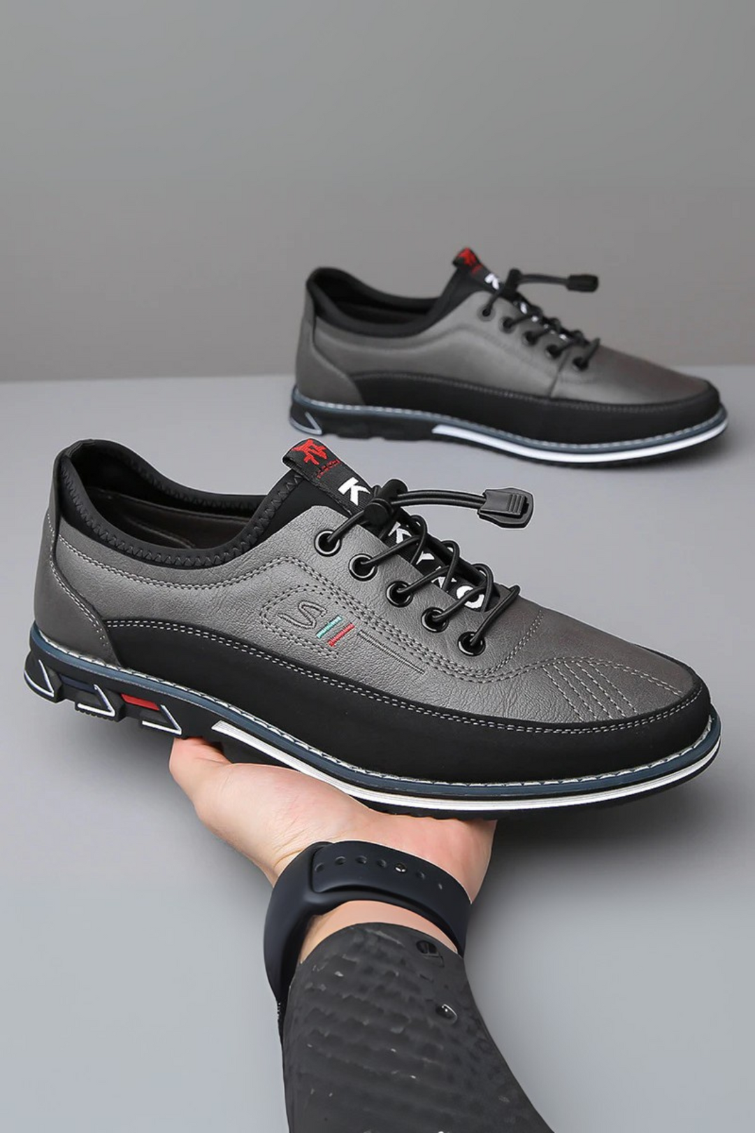 Bertholdt Eleganter Herrenschuh für Alltag & Komfort - Grau