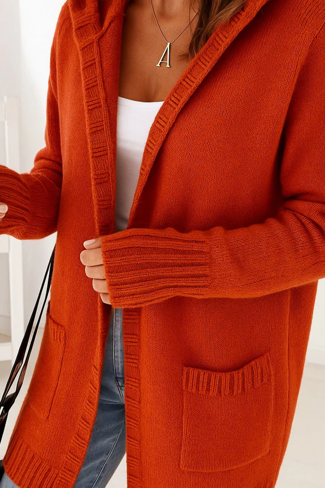 Darienne Komfortabler Cardigan - Orange