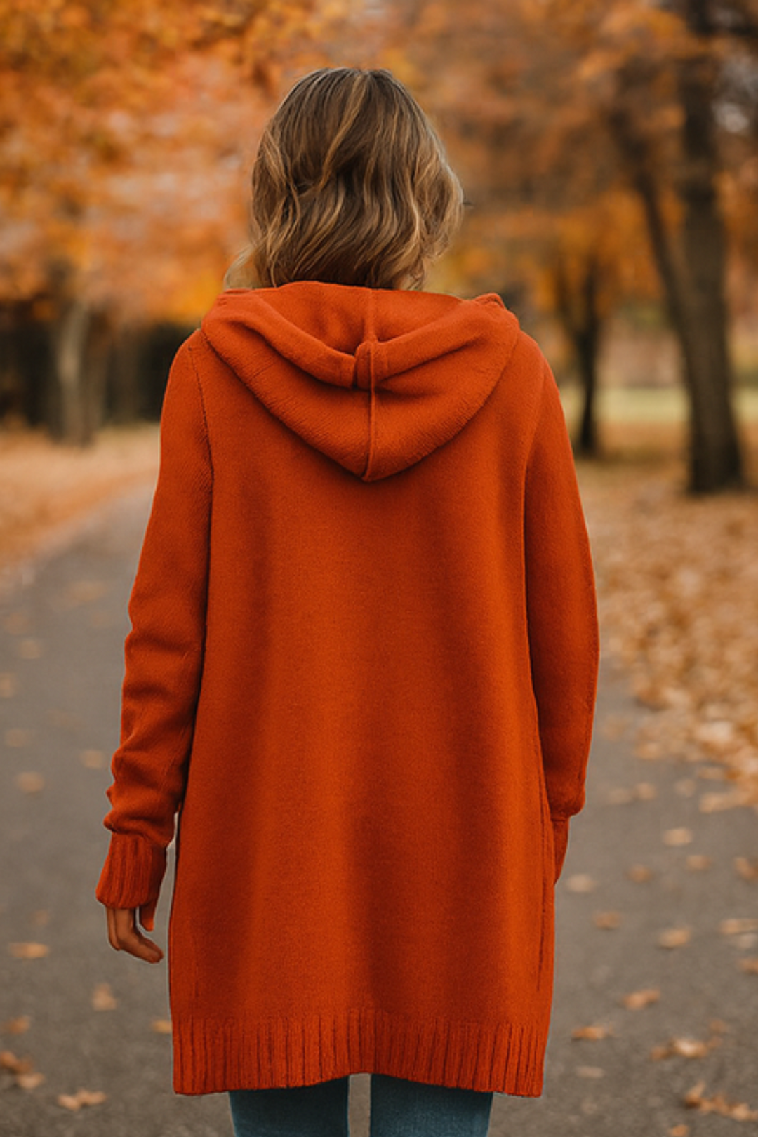 Darienne Komfortabler Cardigan - Orange