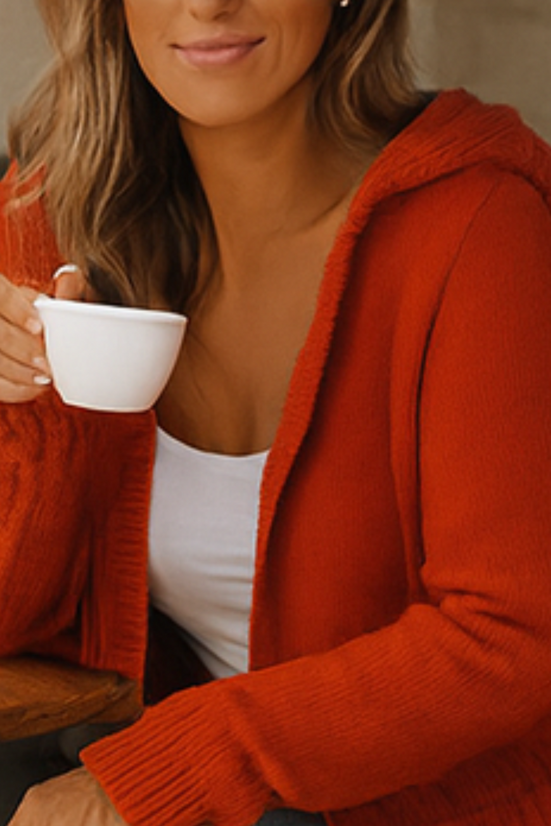 Darienne Komfortabler Cardigan - Orange