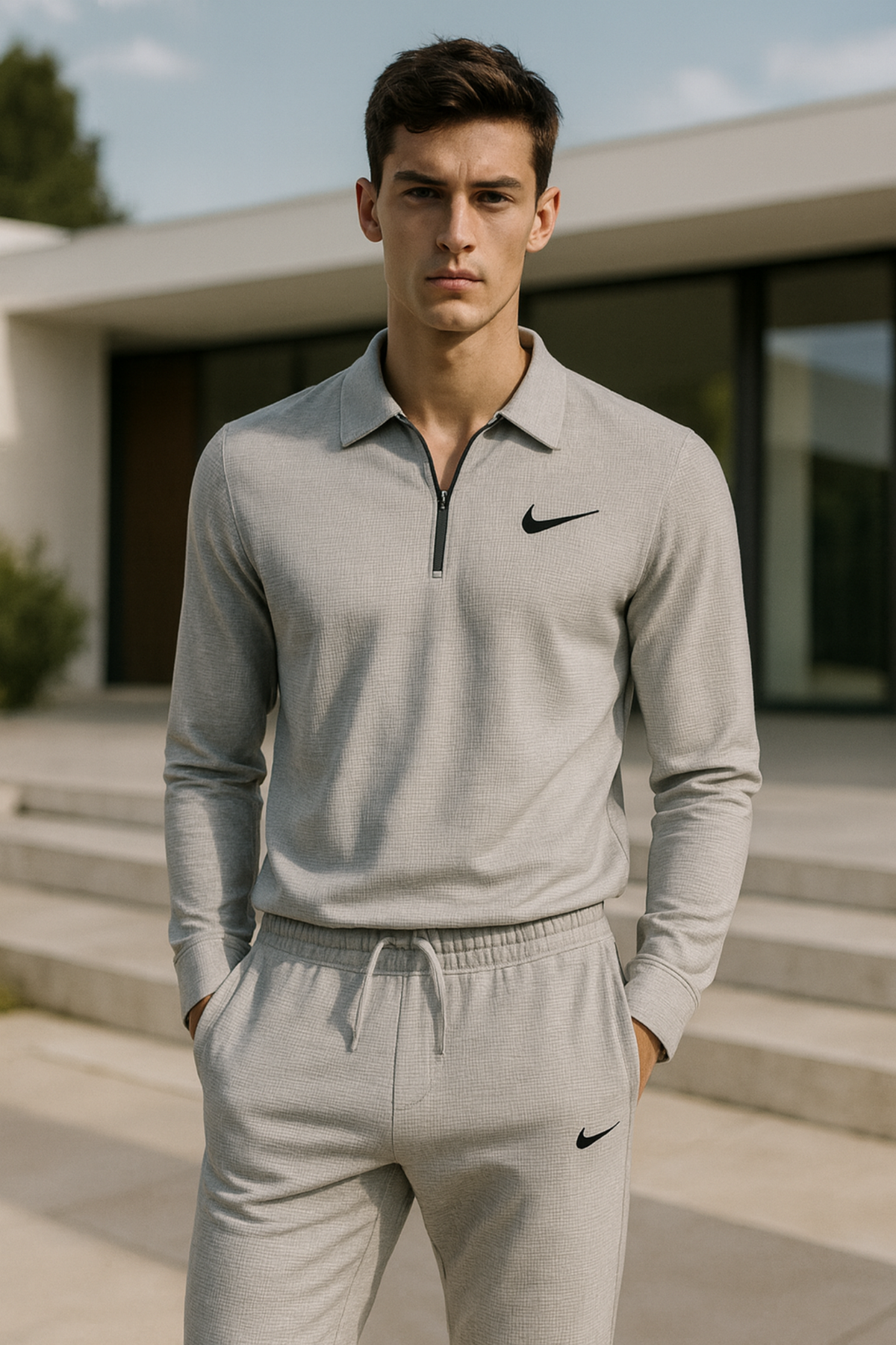 Jhanrik | Zweiteiliges Polo-Sweatsuit-Set für Herren