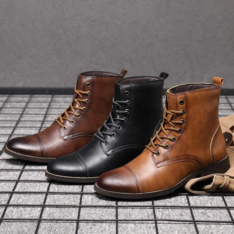 Mateo™ | Klassische Lederstiefeletten