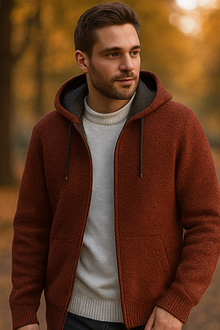 Henry Strick-Hoodie - Braun