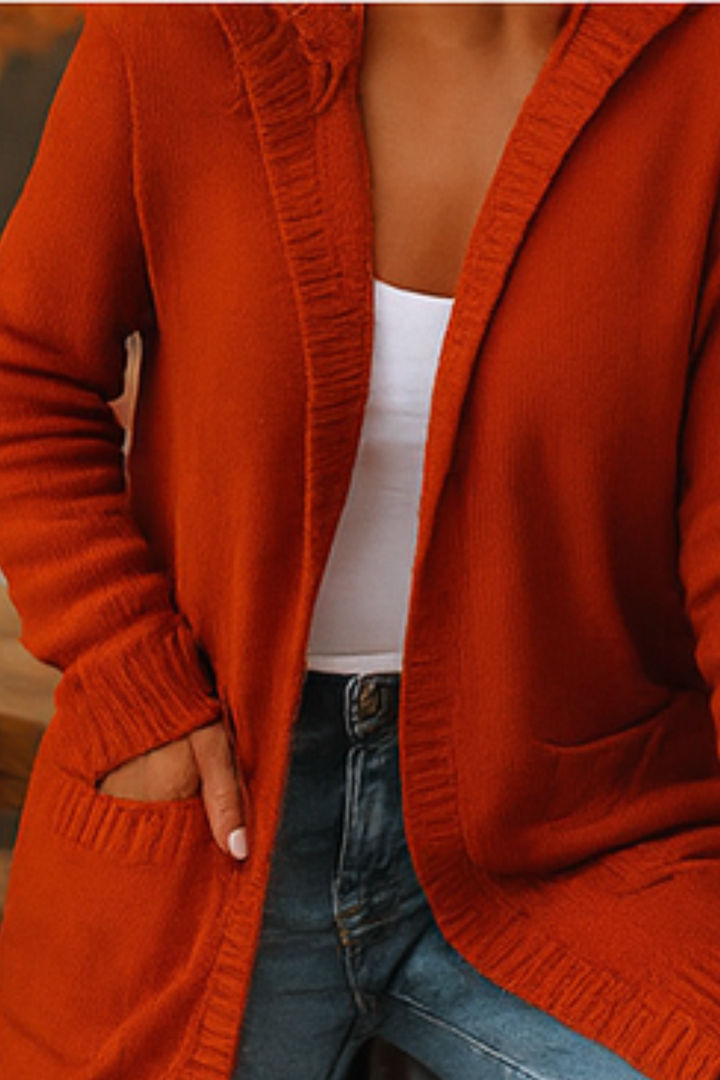 Darienne Komfortabler Cardigan - Orange