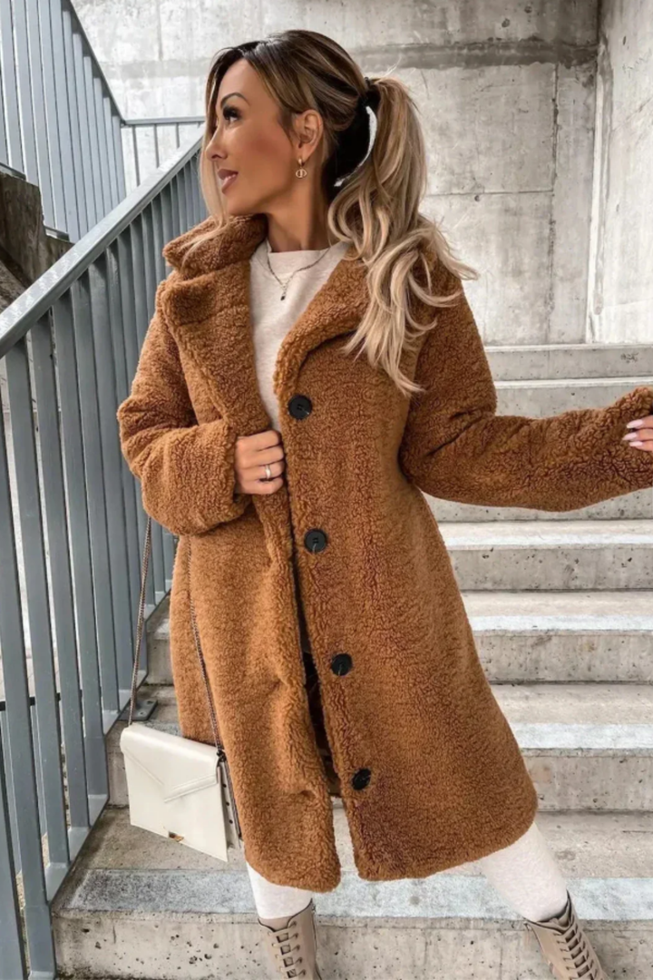 Jess Teddy Mantel - Braun