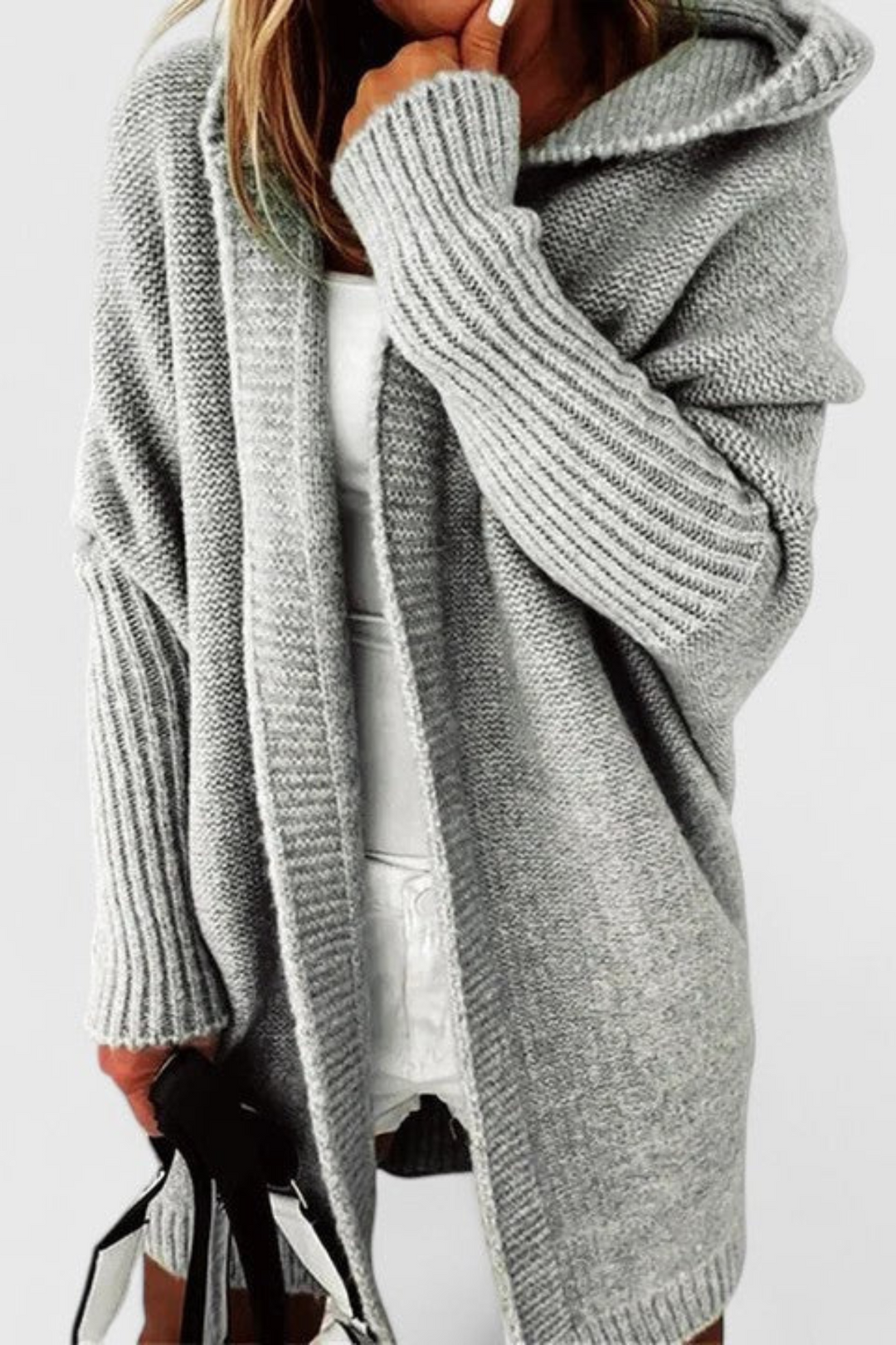 Darienne Komfortabler Cardigan - Grau