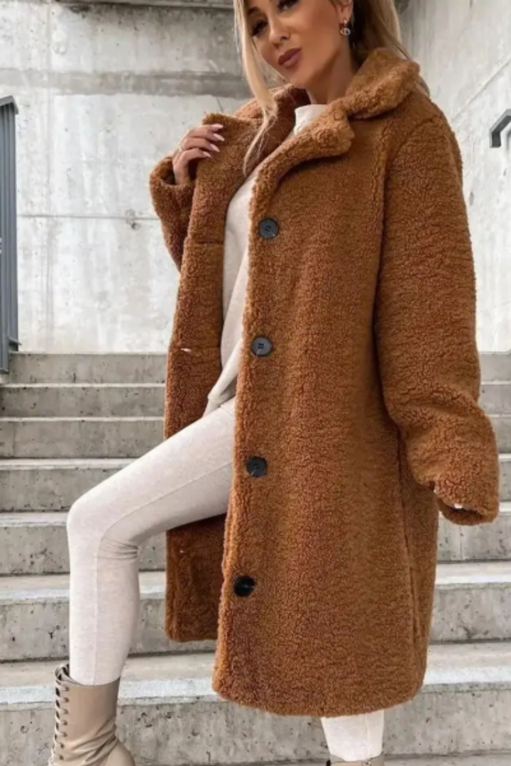 Jess Teddy Mantel - Braun