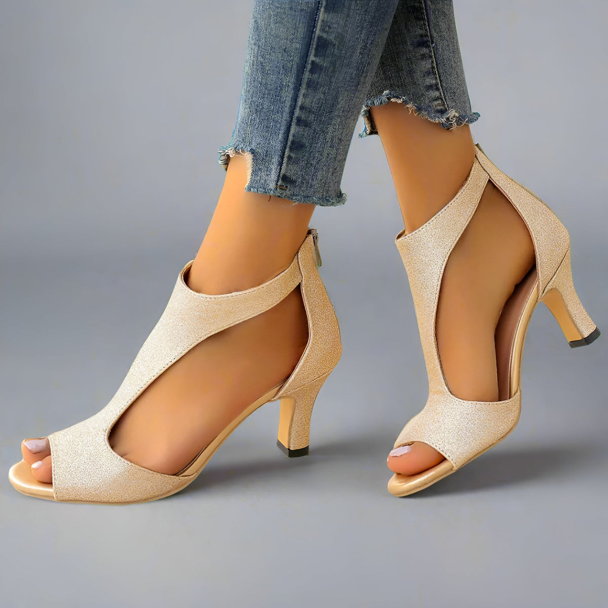 Inger™ | Eleganta komfortsandaler med klack